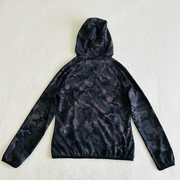 Zyia Forest Camo Zipper Hoodie Jacket black and gray camo Women - Picture 4 of 16